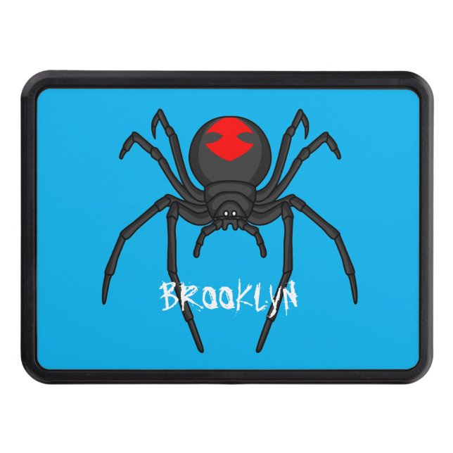 Tecknad av svartvit spindelspindel dragkroksskydd (Framsidan)