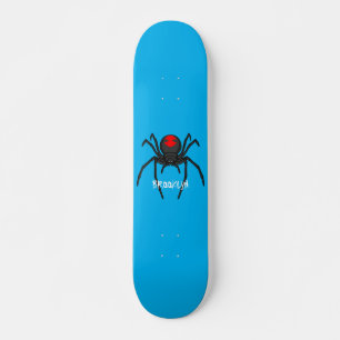 Tecknad av svartvit spindelspindel mini skateboard bräda 18,5 cm