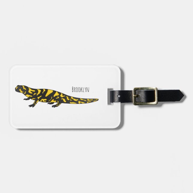 Tecknad av Tiger salamander Bagagebricka (Horisontell Framsida)