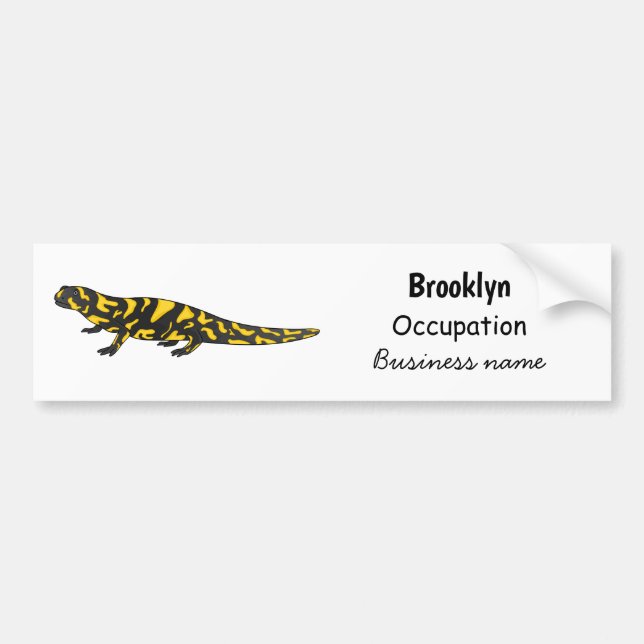 Tecknad av Tiger salamander Bildekal (Framsidan)