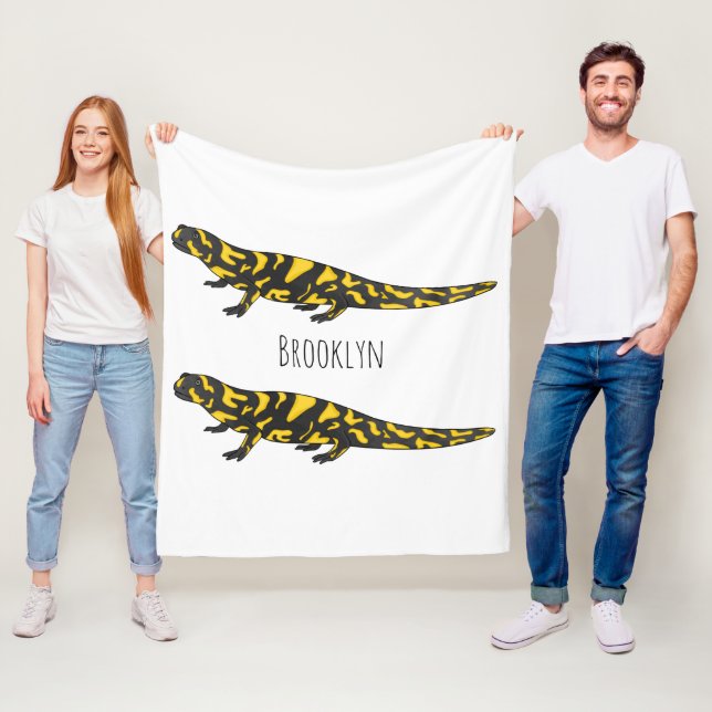 Tecknad av Tiger salamander Fleecefilt (På plats)