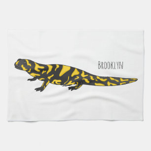 Tecknad av Tiger salamander Kökshandduk