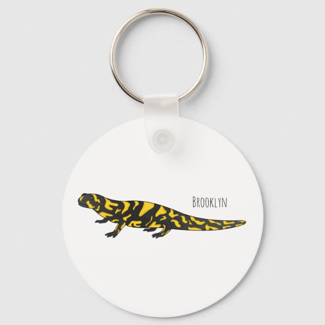 Tecknad av Tiger salamander Nyckelring (Framsida)
