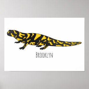 Tecknad av Tiger salamander Poster