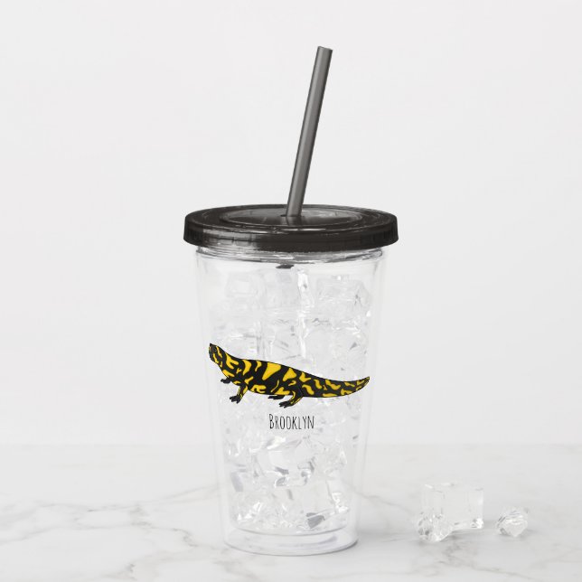Tecknad av Tiger salamander Take Away Mugg (Baksida Ice)
