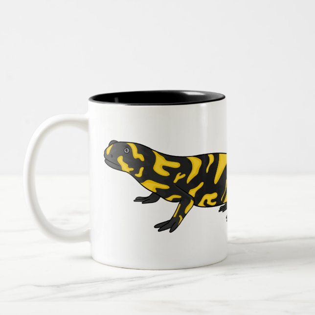 Tecknad av Tiger salamander Två-Tonad Mugg (Vänster)
