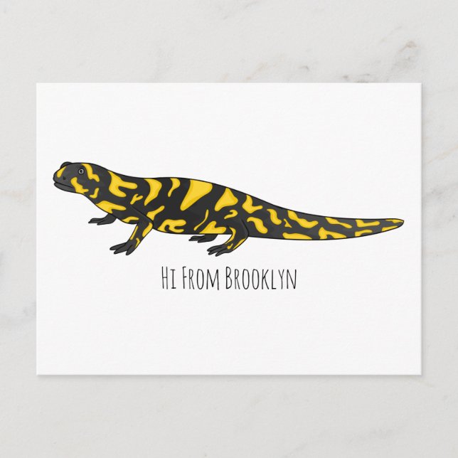 Tecknad av Tiger salamander Vykort (Framsida)