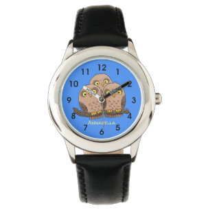 Tecknad av trio- Cute baby uggla Armbandsur