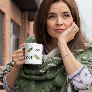 Tecknad av två bin eller inte två bin kaffemugg