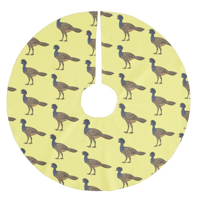 tecknad av Underbar rastfågel Julgransmatta Borstad Polyester (Framsidan)