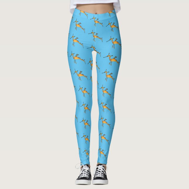 Tecknad av Weedy Seadragon Leggings (Framsida)