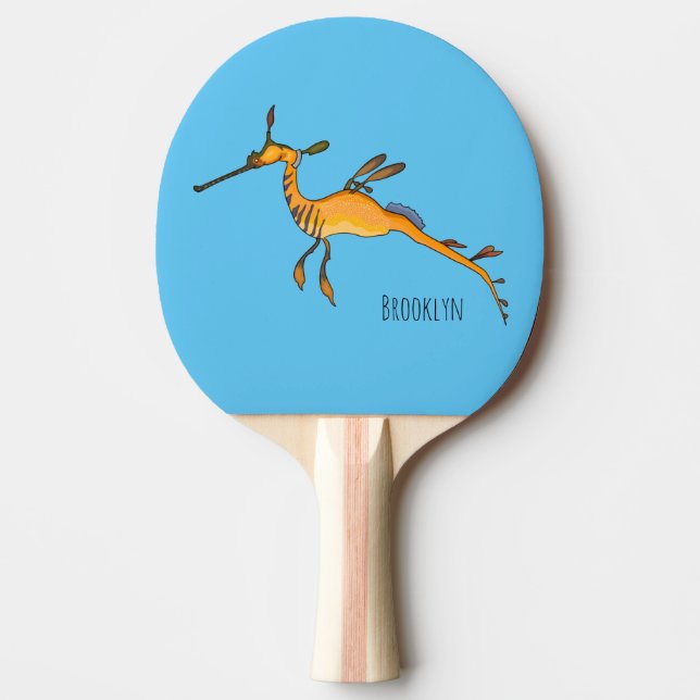 Tecknad av Weedy Seadragon Pingisracket (Framsidan)