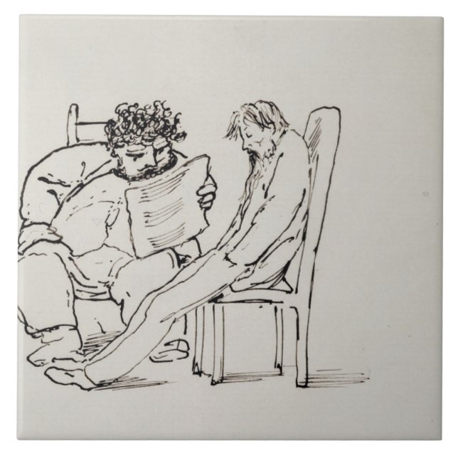 Tecknad av William Morris (1834-96) läs- poesi Kakelplatta (Framsidan)