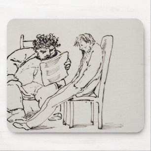 Tecknad av William Morris (1834-96) läs- poesi Musmatta