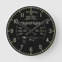 Tecknad B-52 Rund Klocka