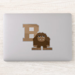 Tecknad B är för Bigfoot Sasquatch Klistermärken