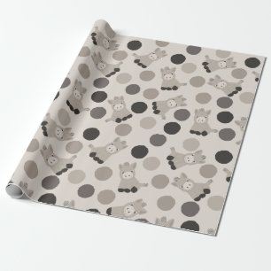 Tecknad Baby Donkey Patterned Presentpapper