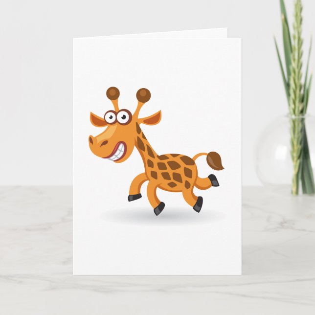 Tecknad baby Giraffe Kort (Framsida)