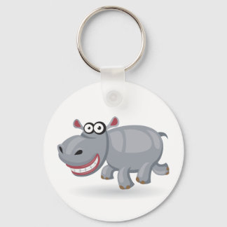 Tecknad baby Hippo Nyckelring