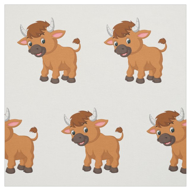 Tecknad baby ox tyg (Provkarta)