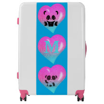 Tecknad Baby Panda Monogram Suitcase för barn