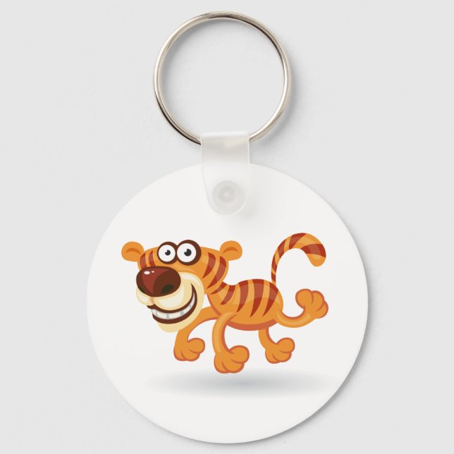 Tecknad baby tiger nyckelring (Framsida)