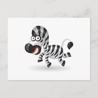 Tecknad baby Zebra Vykort