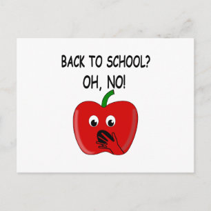 Tecknad Back to school Apple Vykort