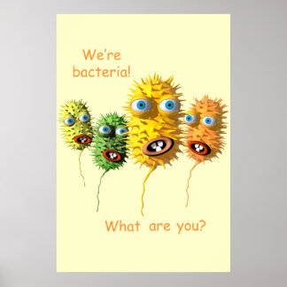 Tecknad Bacteria poster