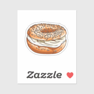 Tecknad bagel klistermärken