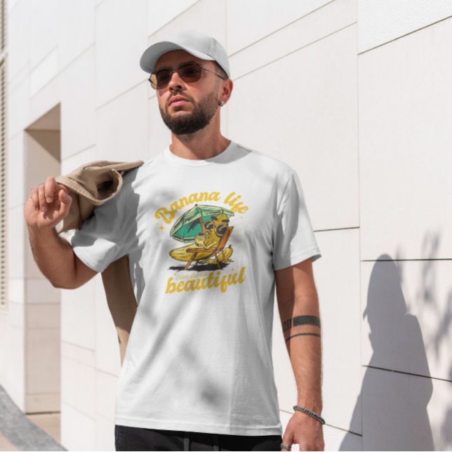 Tecknad Banana Summer Vacation T Shirt (Skapare uppladdad)