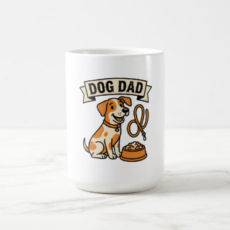 Tecknad banner för hundpappa kaffemugg