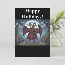 Tecknad Baphomet Julkort