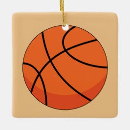 Tecknad Basketball Boll Julgransprydnad Keramik