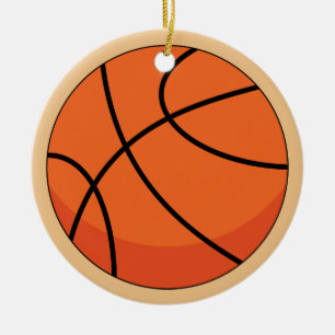 Tecknad Basketball Boll Julgransprydnad Keramik
