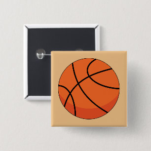 Tecknad Basketball Boll Knapp