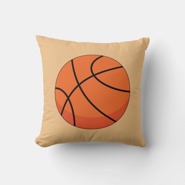 Tecknad Basketball Boll Kudde (Framsida)