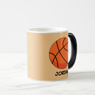 Tecknad Basketball Boll Lägg till Namn Magisk Mugg