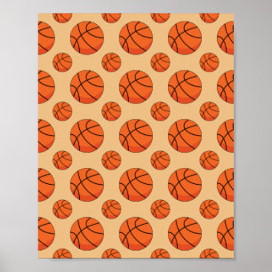 Tecknad Basketball Boll Poster