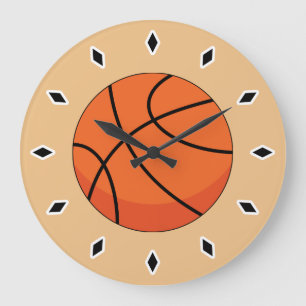 Tecknad Basketball Boll Stor Klocka