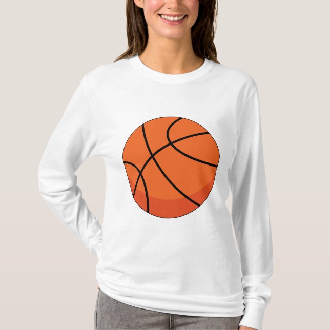 Tecknad Basketball Boll T Shirt (Framsida)