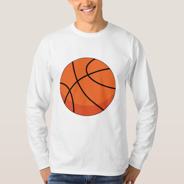 Tecknad Basketball Boll T Shirt (Framsida)