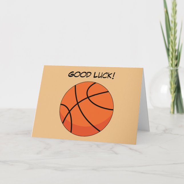 Tecknad basketboll | Lägg till text Kort (Framsida)