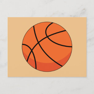 Tecknad basketboll vykort