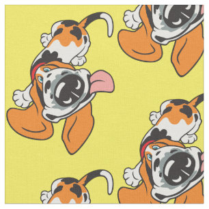 tecknad Basset Hound Fabric Tyg