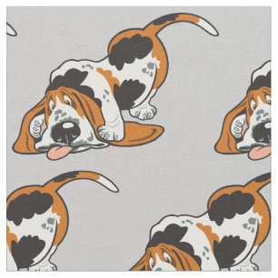 tecknad Basset Hound Tyg