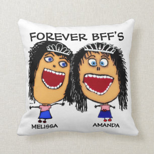 Tecknad Bästa vän-BFF:er Kudde