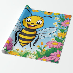 Tecknad Be Colorful Flowers Presentpapper