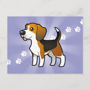 Tecknad Beagle Vykort