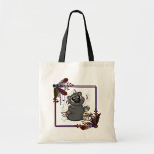 Tecknad Bear Tote Tygkasse